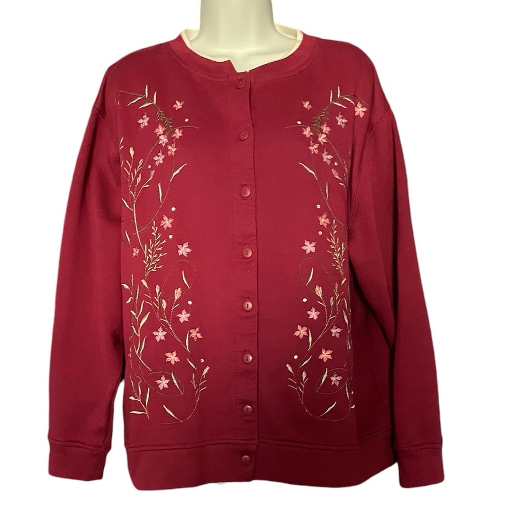 Cottagecore sweatshirt cardigan 2X